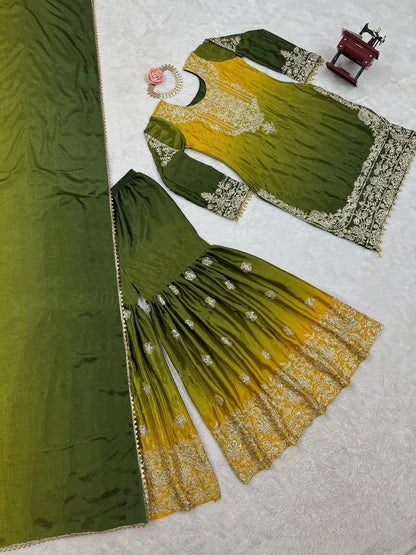 One And Only Trendy Selling Premium Kurti Suits Set With lace Work Dupatta