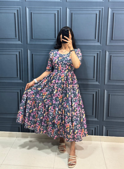 Bestselling Floral Hakuba Cotton Gown Maxi Dress