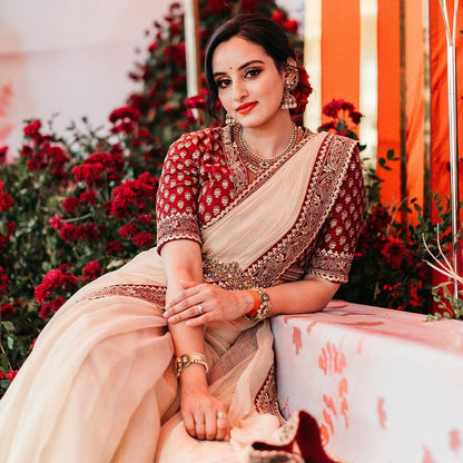 Premium Sequins Jardoshi Lace Work Crush Banarasi Silk Saree With Heavy Emboridery Work Blouse Piece