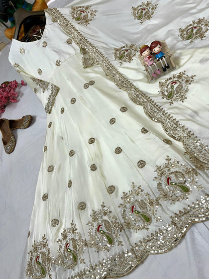 The Bridal Luxe Edit – Premium Ivory Anarkali Gown